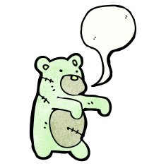 cartoon zombie teddy bear N2