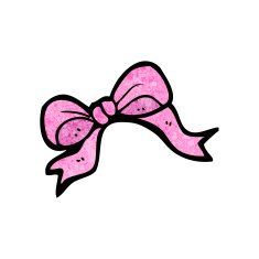 Cartoon Pink Bow N19
