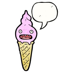 ice cream cone cartoon character N21