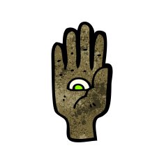 all seeing eye hand cartoon N3