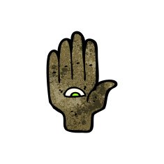 all seeing eye hand cartoon N4