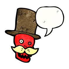 talking skull cartoon N8