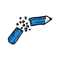 snapped pencil cartoon N8