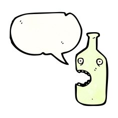 frightened bottle cartoon character N9