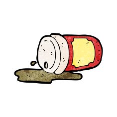 spilled coffee cup cartoon N5