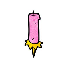 cartoon birthday cake candle N9