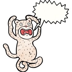 cartoon crazy monkey N23