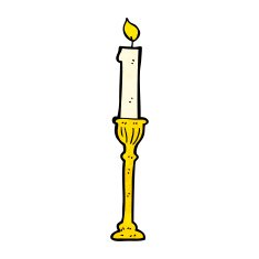 ornate candlestick cartoon N4