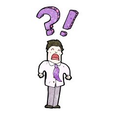 cartoon surprised man N167