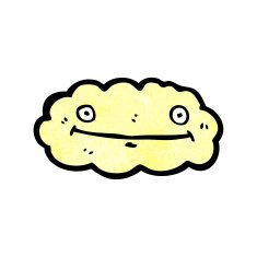 happy cartoon cloud N34