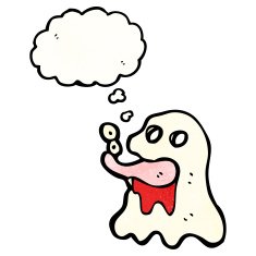 gross cartoon ghost N25