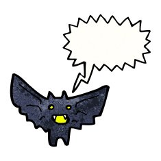 cartoon halloween bat N26