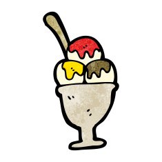 Cartoon Ice Cream Sundae N16