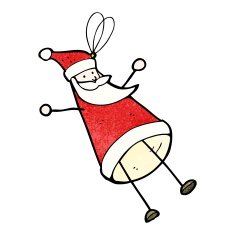 cartoon santa christmas tree decoration N3