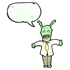 cartoon little alien N47
