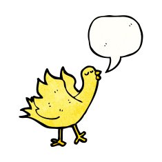 cartoon yellow bird N32