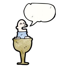 cartoon man in cup