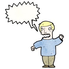 shouting man cartoon N19