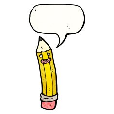 talking pencil cartoon character N5