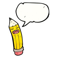 talking pencil cartoon character N6