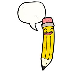 talking pencil cartoon character N8