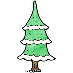 Cartoon Christmas Tree N62