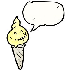 Cartoon Ice Cream Cone N70