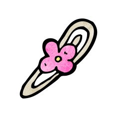 cartoon flower hair clip N5