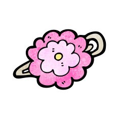 cartoon flower hair clip N7