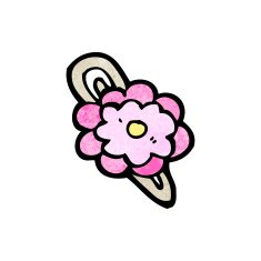 cartoon flower hair clip N8