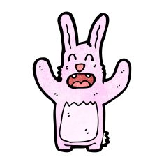 cartoon pink rabbit N65