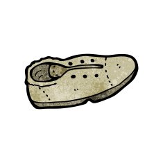 cartoon single old shoe N2