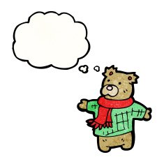 cartoon teddy bear N258
