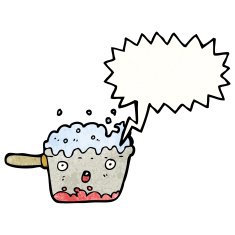 bubbling kitchen pan cartoon character N2