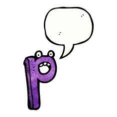 Cartoon Letter P N22