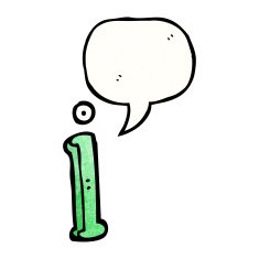 Cartoon Letter I N19