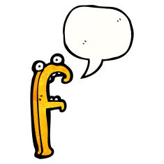 Cartoon Letter F N19