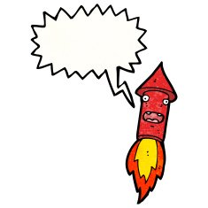 Cartoon Firework Rocket N33