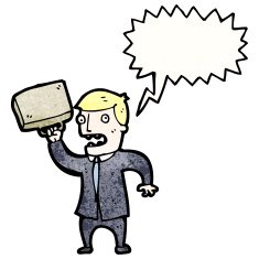 cartoon angry businessman N5