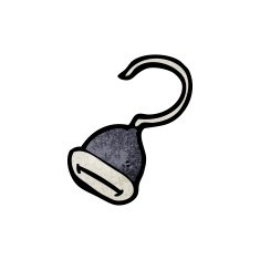 cartoon pirate hook N4