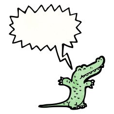 little cartoon crocodile N2