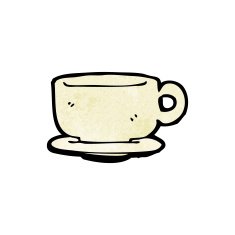 cartoon cup and saucer N9