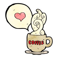 cartoon I love coffee mug N2
