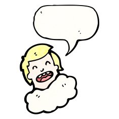 talking head in cloud cartoon N12