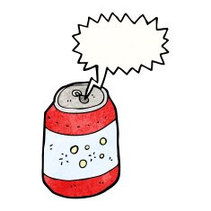 fizzing soda can cartoon