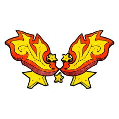 cartoon flame design element N4