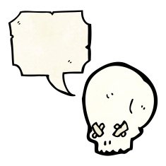 cartoon spooky halloween skull N13