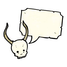 cartoon spooky halloween skull N14