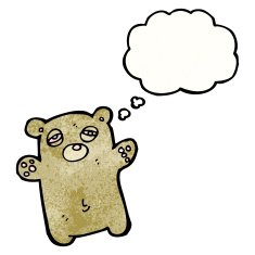 tired little bear cartoon N3