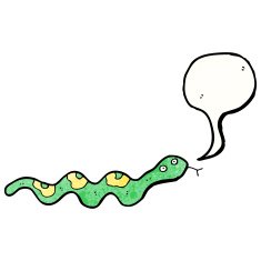 cartoon slithering snake N19
